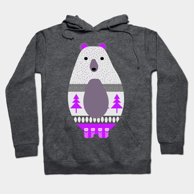 Winter bear Hoodie by CocoDes